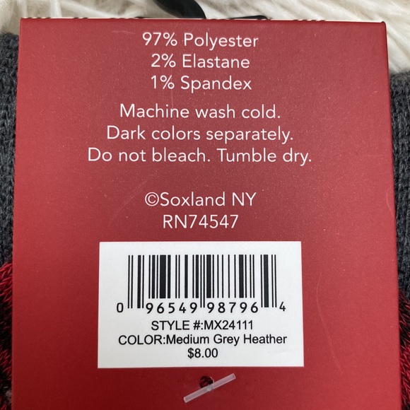 🎉2X HP🎉 Davco Tree & Truck Socks 💗 Gray Red & Green - Picture 8 of 8